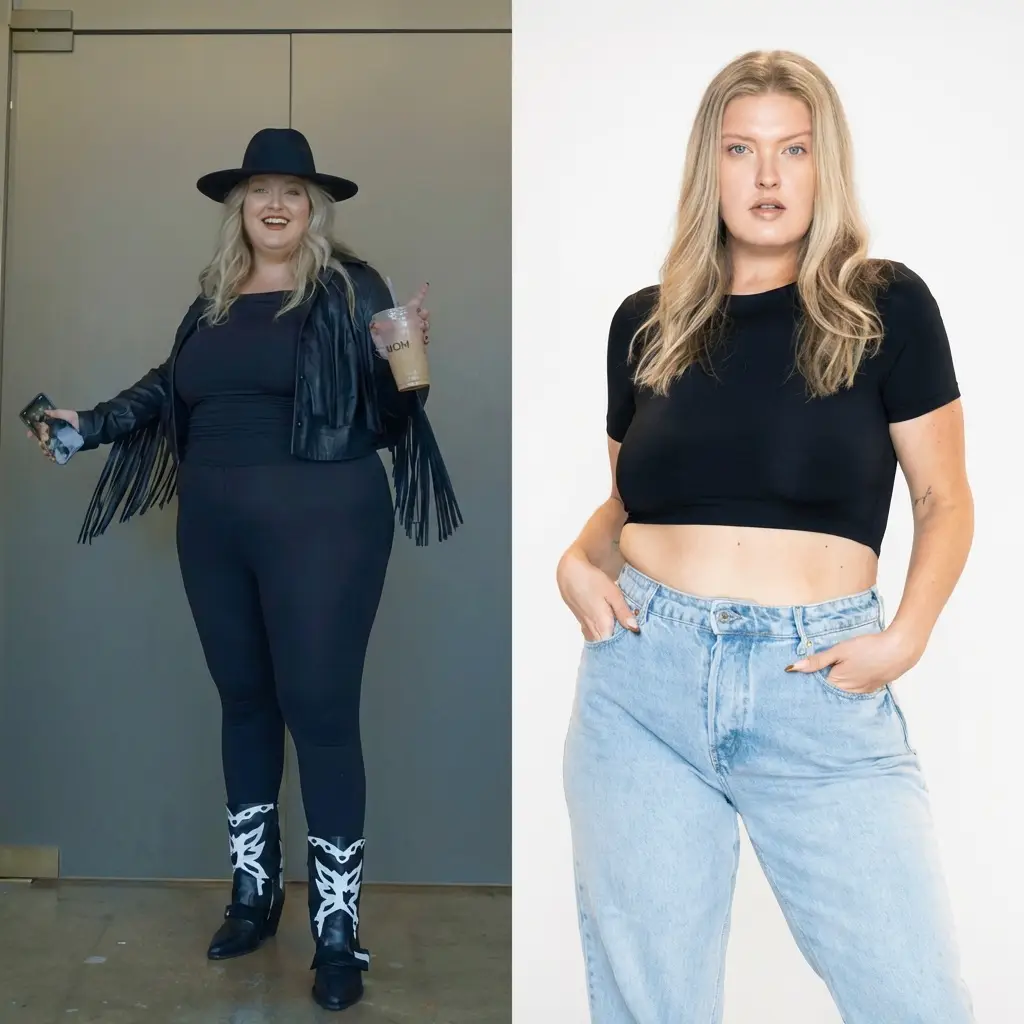 Precision Telemed | Compounded Semaglutide Patient transformation result — body composition change with Semaglutide