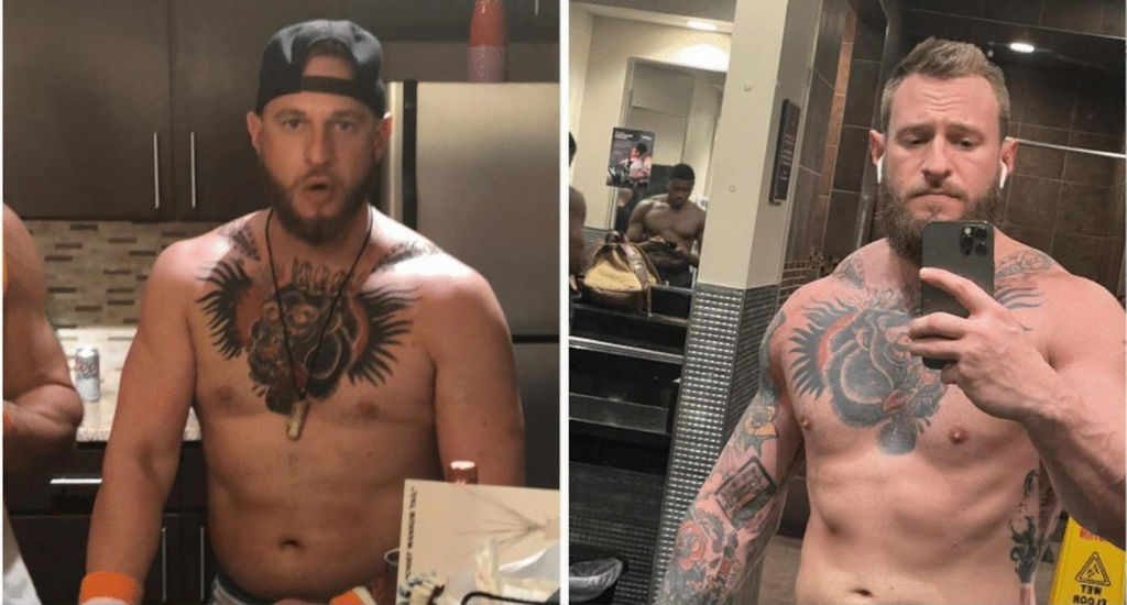 Precision Telemed | Testosterone Male patient before and after TRT — muscle gain and fat loss