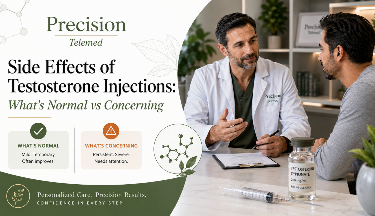 Precision Telemed | Side Effects of Testosterone Injections: What I Tell Every New TRT Patient Before They Start Precision Telemed | Side Effects of Testosterone Injections: What I Tell Every New TRT Patient Before They Start